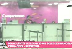 San Juan de Miraflores: asaltan agencia bancaria y se llevan 20 mil soles
