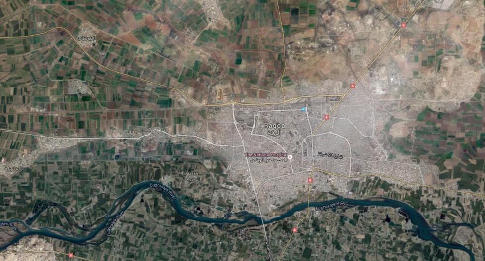 Mapa de Al Raqa. (Foto: Google Maps)