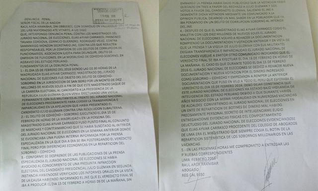 Militante nacionalista denuncia a vocal del JNE por Caso Guzmán - 3