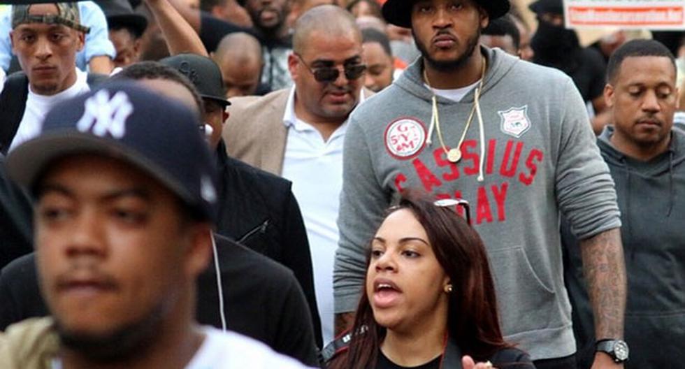 Carmelo Anthony se unió a las protesta en Blatimore por la muerte de Freddie Gray. (Foto: Instagram)