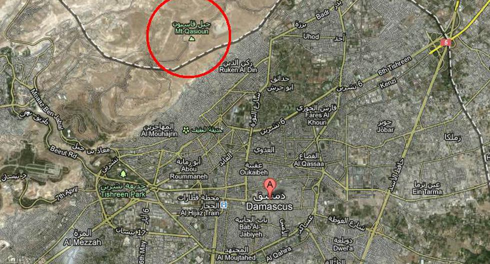 Según reportes el misil cayó en el monte Qassioun, un lugar que alberga varias instalaciones militares. 