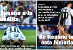Argentina vs. Francia: las portadas del mundo sobre la eliminación de Messi y compañía de Rusia 2018