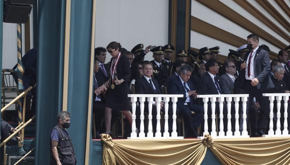 Fiscal de la Nación se retiró de ceremonia en la que compartió estrado con Pedro Castillo. Foto: Hugo Pérez  / @photo.gec