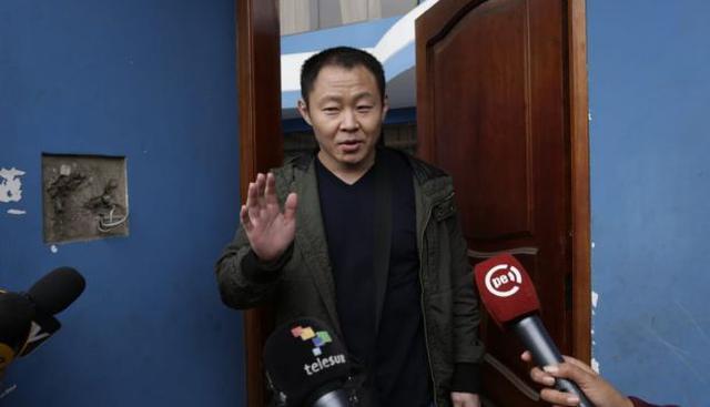 El suspendido congresista Kenji Fujimori participó en la diligencia que duró unas tres horas. (Foto: Anthony Niño de Guzmán / El Comercio)