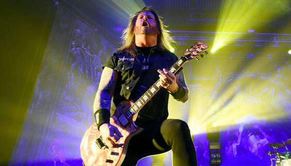 El guitarrista Gary Holt de Slayer durante un show de la banda en el Hard Rock Hotel & Casino en marzo de 2016 en Las Vegas, Nevada. (Foto: AFP)