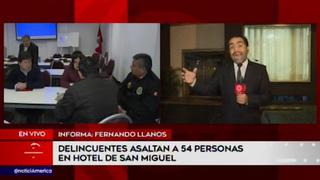 San Miguel: asaltan a 54 personas en auditorio de hotel de la Av. La Marina