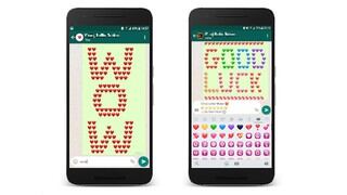 Truco para formar palabras en WhatsApp usando emojis y enviarlas a tus amigos en Android