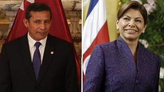 Ollanta Humala recibirá a presidenta de Costa Rica este lunes en Palacio