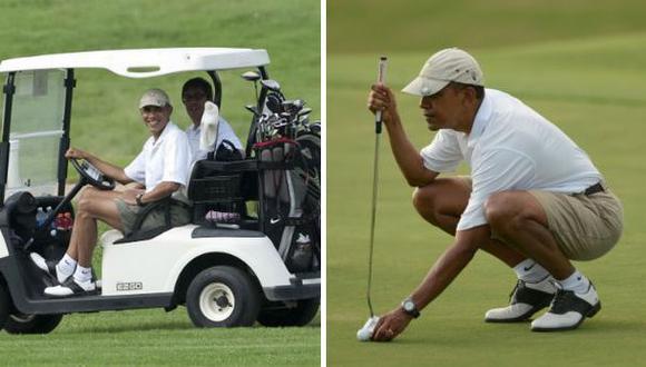 Critican a Obama por jugar golf en plena crisis internacional