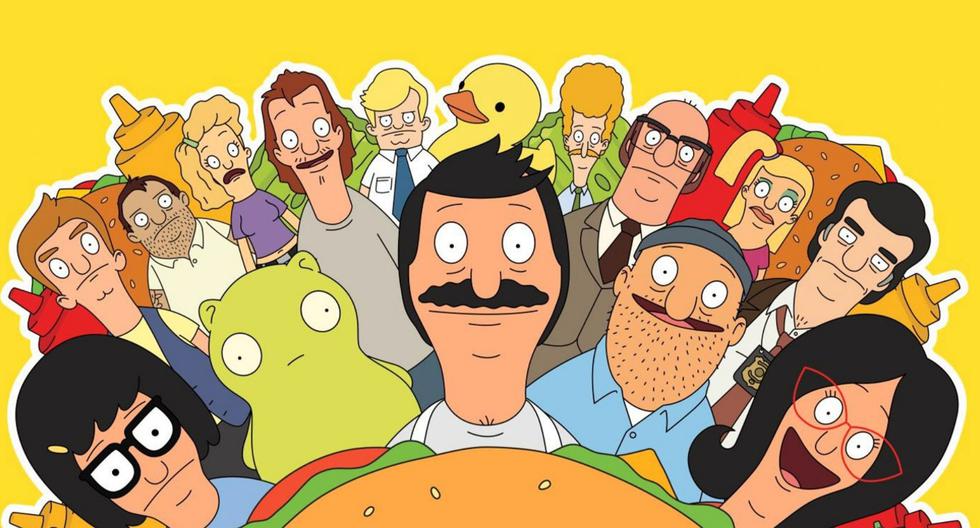 El elenco de "Bob's Burgers" en una ilustración oficial de la película.