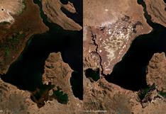 Puno: Sequía en lago Titicaca en imágenes satelitales, ¿es la primera vez que sucede?