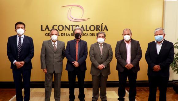 Contralor Nelson Shack sostuvo una reunión con los miembros del directorio de Petroperú. (Foto: Contraloría)