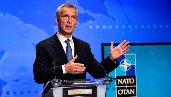 El secretario general de la OTAN, Jens Stoltenberg, habló sobre la situación en Afganistán. (FRANCISCO SECO / POOL / AFP).