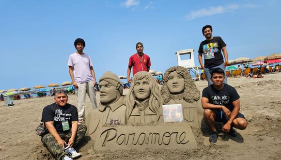 Fans de Paramore levantan escultura de arena en su honor  | IMAGEN: Agencia Andina