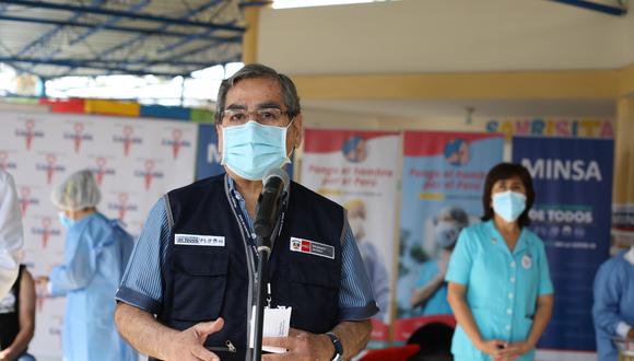 El ministro de Salud, Óscar Ugarte, reiteró el pedido a los candidatos presidenciales a respetar los protocolos sanitarios en el marco de la pandemia por el COVID-19. (Foto: Archivo GEC)