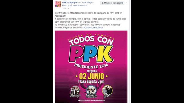 Keiko cerrará su campaña en Lima y PPK lo hará en Arequipa - 3