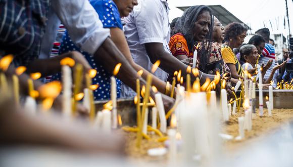 Vigilia por las víctimas de los atentados en Sri Lanka. (Foto: AFP)