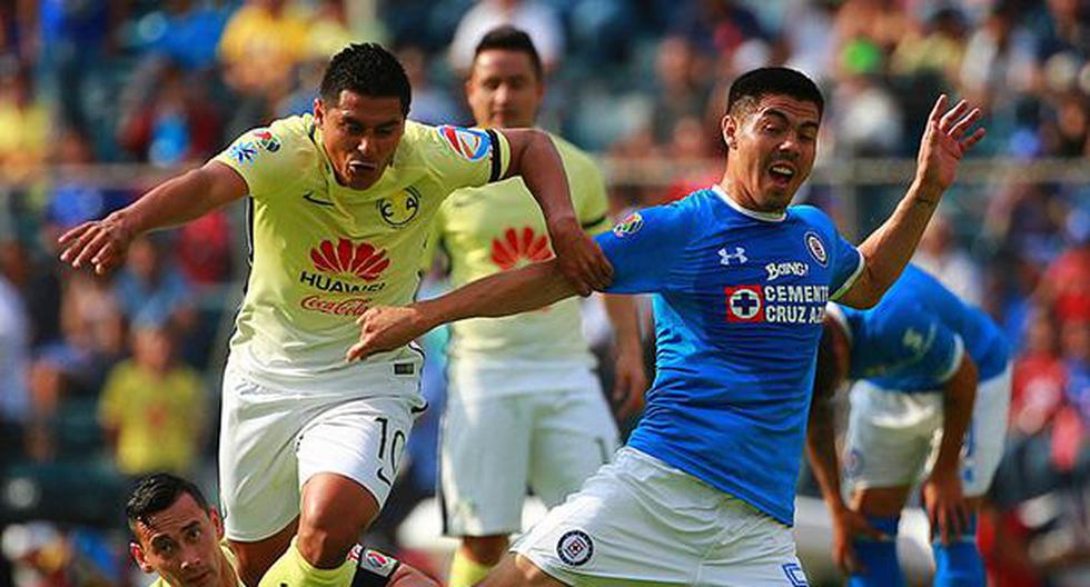 Cruz Azul vs  América por la Liga MX en el estadio Azul. (Foto: Getty Images)