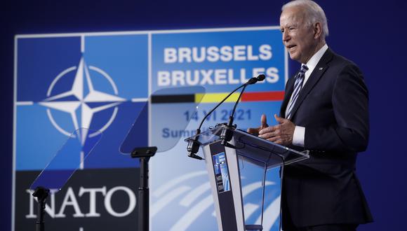Joe Biden, presidente de Estados Unidos, se dirige a la OTAN. EFE