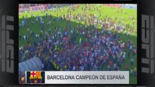 Barcelona intentó celebrar en campo del Granada y esto sucedió