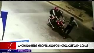 Comas: anciano fallece tras ser embestido por una motocicleta