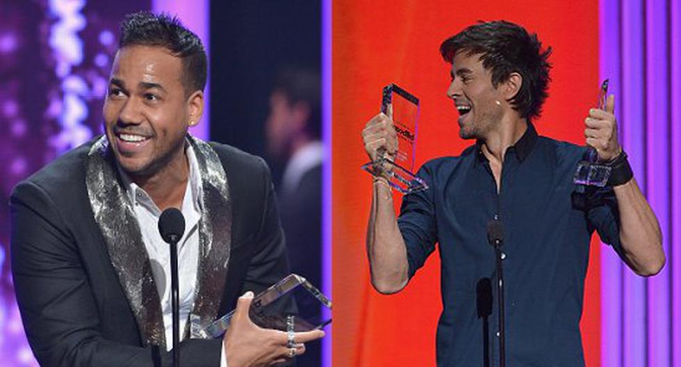 Enrique Iglesias y Romeo Santos fueron galardonados en los Billboard 2015. (Foto: Getty Images)