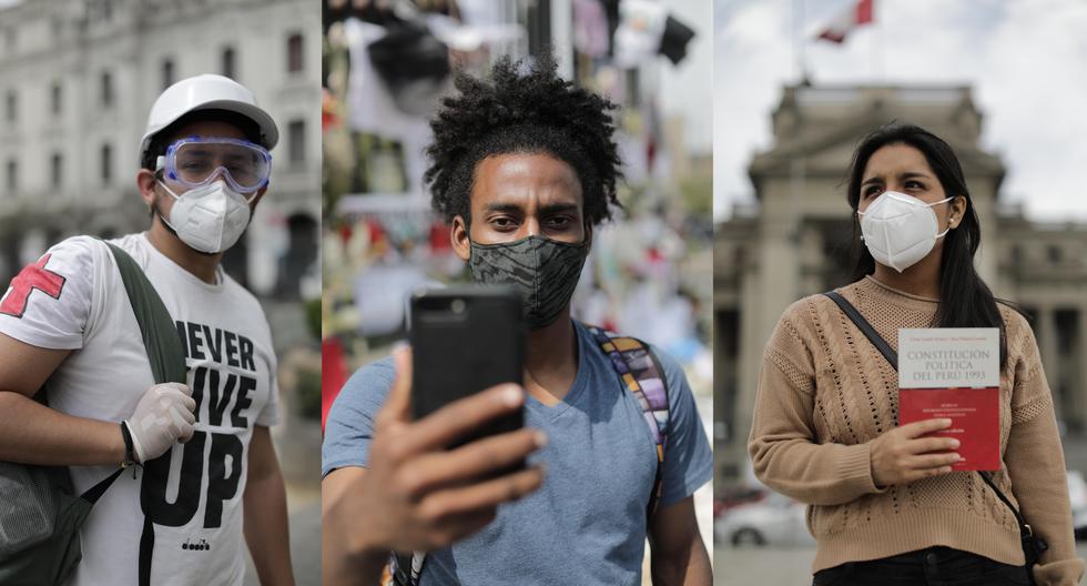 Abogadas recién licenciadas que comenzaron a ejercer su carrera en la propia marcha defendiendo a los detenidos. Jóvenes médicos que les salvaron la vida a manifestantes. ‘Tiktokers’ que renunciaron a la ironía para comenzar a informar. No hay registro histórico de una manifestación tan extensa en el Perú que haya sido liderada por jóvenes (Fotos: Anthony Niño de Guzmán)