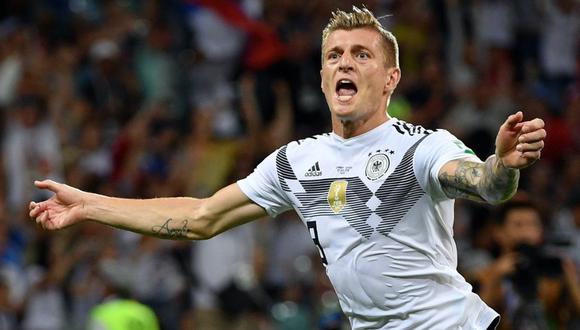 Alemania ganó 2-1 a Suecia con golazo de último minuto de Toni Kroos en el Mundial Rusia 2018. (Foto: AFP)