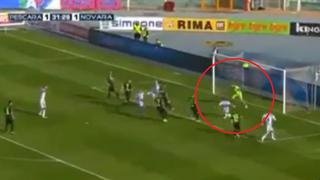 Gianluca Lapadula falló esta ocasión debajo del arco (VIDEO)