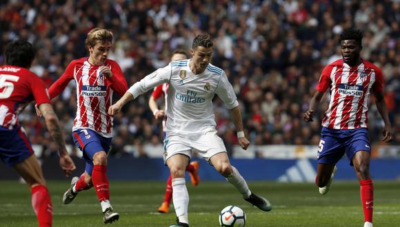 Real Madrid vs. Atlético de Madrid: empataron 1-1 en el Santiago Bernabéu. (Foto: AP)