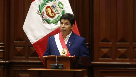 Presidente Pedro Castillo durante el mensaje a la Nación abordó el tema de la pandemia del COVID-19 en el Perú | Foto: Jorge Cerdan/@photo.gec