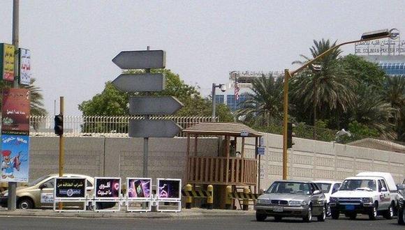 El consulado de Estados Unidos en Yeda, Arabia Saudita, donde dos personas murieron, incluido el tirador, tras un ataque armado el 28 de junio de 2023. (Foto de Naks Bilal / Sputnik)
