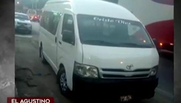 Ciudadano denuncia que su combi fue desmantelada tras recibir una sanción por una infracción que no cometió en El Agustino. (Captura: América Noticias)