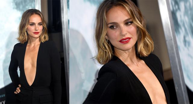 Siguiendo la tendencia de escotes arriesgados como JLo y Emilia Clarke, la actriz Natalie Portman se ha decantado en un sensual diseño de Givenchy para su última alfombra roja. (Fotos: AFP)