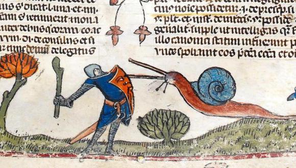 El misterio de los caracoles guerreros de la Edad Media. (Biblioteca Británica).