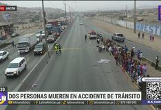 Ancón: dos personas murieron atropelladas por un tráiler en la Panamericana Norte