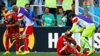 El dolor de los suizos tras la derrota ante Argentina