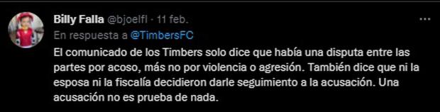 Response of a Peruvian user after the dismissal of Andy Polo.  (Photo: Screenshot)