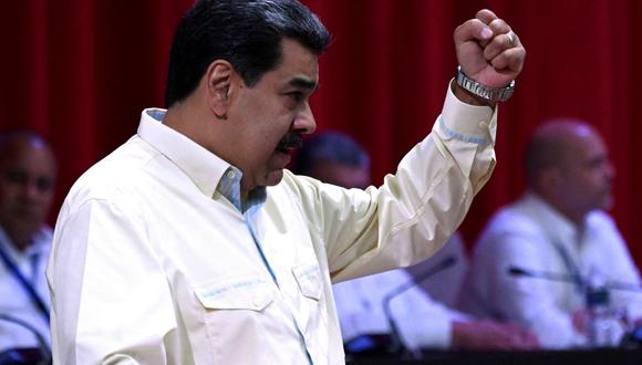 El presidente de Venezuela, Nicolás Maduro, pronuncia un discurso durante la sesión extraordinaria de la ALBA en Cuba, el 14 de diciembre de 2022. (YAMIL LAGE / POOL / AFP).