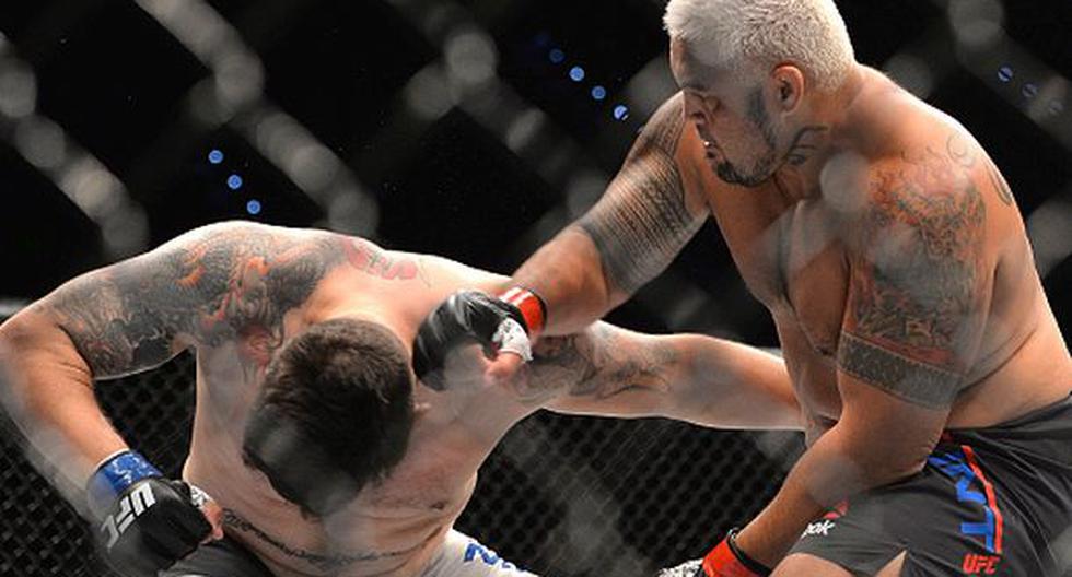 Mark Hunt noqueó en evento de UFC en Australia a Frank Mir con brutal golpe en el cuello. (Foto: Getty Images)
