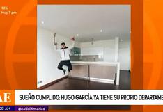 Hugo García celebra la compra de su nuevo departamento