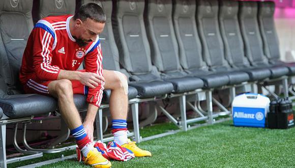 Franck Ribéry será baja en Bayern Múnich al menos dos semanas