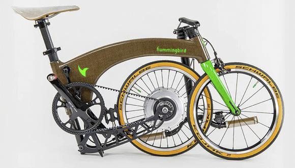 Según el fabricante, esta bicicleta es tan ligera que se puede plegar en solo cinco segundos. Por eso es fácil de transportar. (Foto: hummingbirdbike.com)