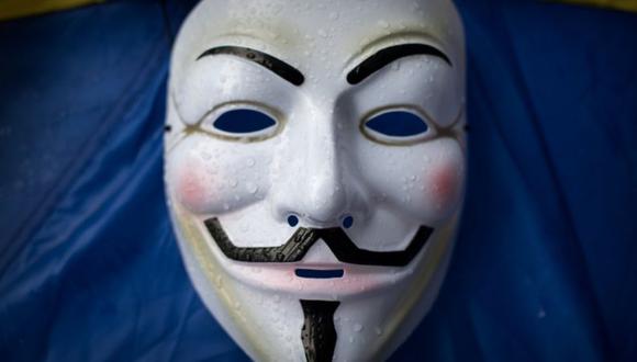 La máscara de Guy Fawkes es conocida mundialmente. (AFP)