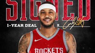 Carmelo Anthony jugará en Houston Rockets junto a Chris Paul y James Harden la próxima campaña