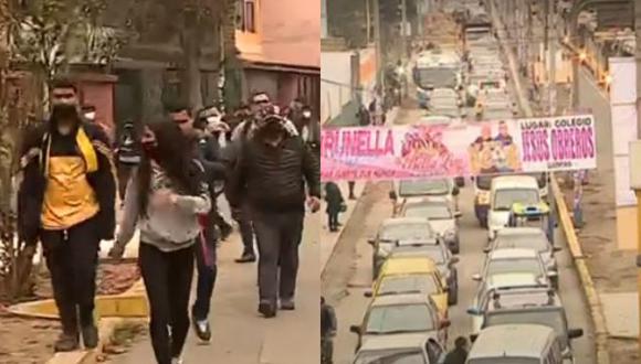 Personas muestran su malestar por desorden en el tránsito por puesta en marcha del plan de desvío por obras del Metropolitano. (Captura: América Noticias)