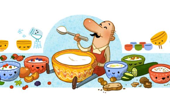 Google decidió conmemorar con un doodle el 142º cumpleaños del médico y microbiólogo búlgaro Dr. Stamen Grigorov. (Imagen: Google).