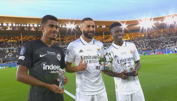 Benzema y Vinicius Junior fueron premiados por buen rendimiento en la Champions League. (Foto: ESPN)