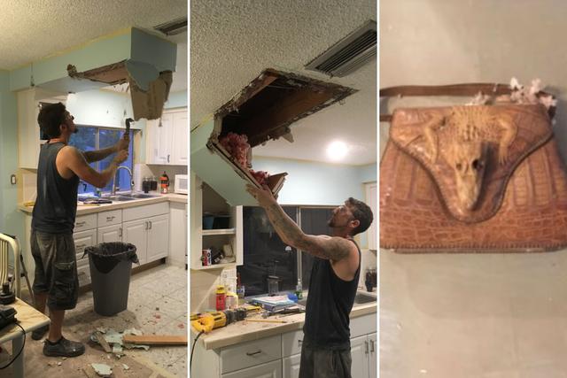 Una joven pareja quería deshacerse de una molesta estructura en su cocina cuando se topó con un increíble hallazgo oculto en su interior. (Foto: pix11.com/Facebook)