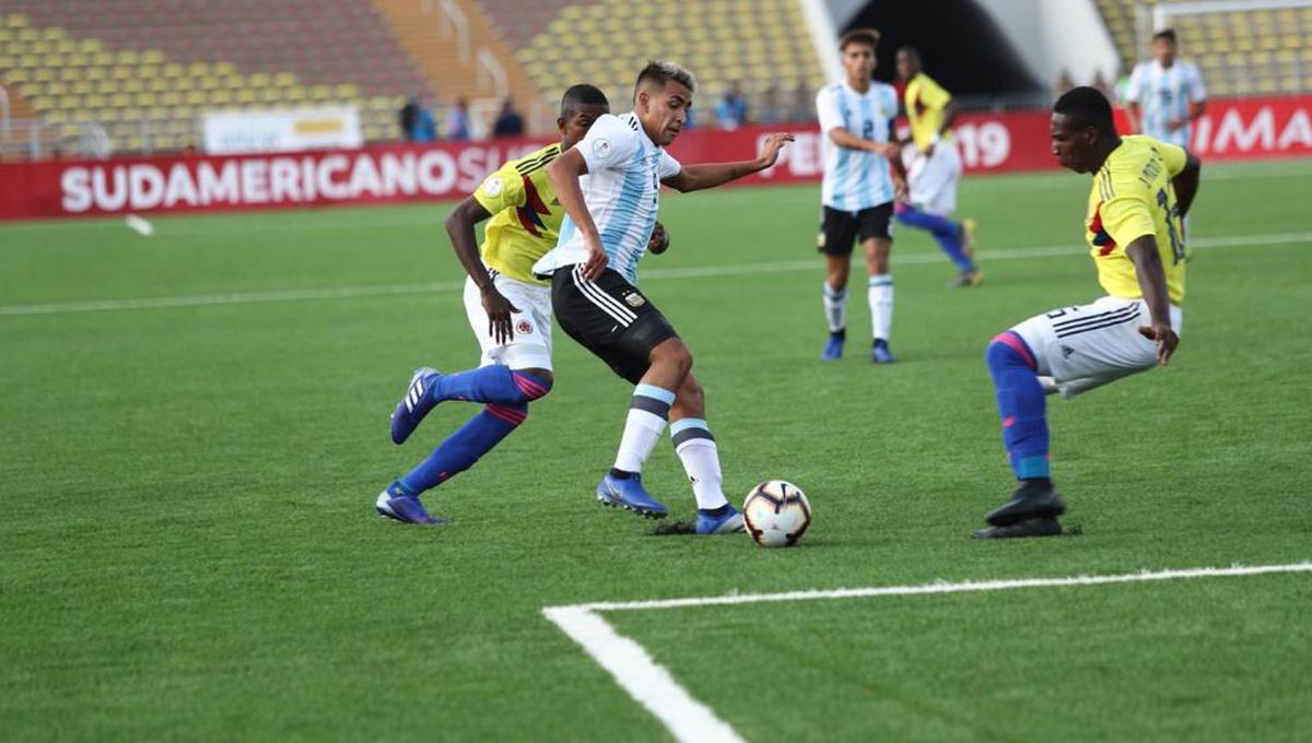 Colombia vs. Argentina EN VIVO vía Movistar Deportes: Sigue el minuto a minuto por el Sudamericano Sub 17. | Foto: @sub17Peru2019